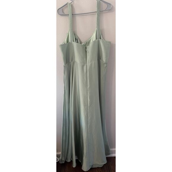 Azazie Shaude Womens size A22 Dusty Sage green bridesmaid dress - Picture 5 of 9